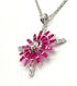 14k Gold Star of Bethlehem with Ruby & Diamond Necklace